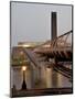 Millennium Bridge and Tate Modern, London, England, United Kingdom-Charles Bowman-Mounted Photographic Print