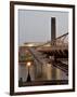 Millennium Bridge and Tate Modern, London, England, United Kingdom-Charles Bowman-Framed Photographic Print