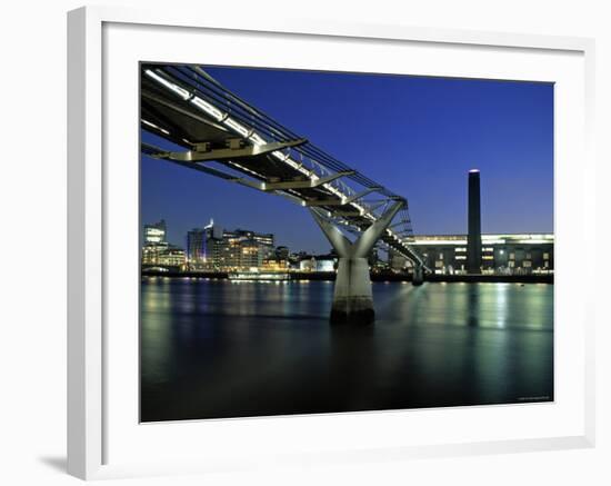 Millennium Bridge and Tate Modern, London, England-Alan Copson-Framed Photographic Print