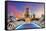 Millennium Bridge Leads to Saint Paul's Cathedral in Central London at Night-TTstudio-Framed Stretched Canvas