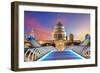Millennium Bridge Leads to Saint Paul's Cathedral in Central London at Night-TTstudio-Framed Photographic Print