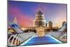 Millennium Bridge Leads to Saint Paul's Cathedral in Central London at Night-TTstudio-Mounted Photographic Print