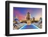 Millennium Bridge Leads to Saint Paul's Cathedral in Central London at Night-TTstudio-Framed Photographic Print