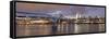 Millennium Bridge, St. Paul's Cathedral and River Thames, London, England, United Kingdom, Europe-Markus Lange-Framed Stretched Canvas