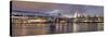 Millennium Bridge, St. Paul's Cathedral and River Thames, London, England, United Kingdom, Europe-Markus Lange-Stretched Canvas