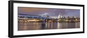 Millennium Bridge, St. Paul's Cathedral and River Thames, London, England, United Kingdom, Europe-Markus Lange-Framed Photographic Print