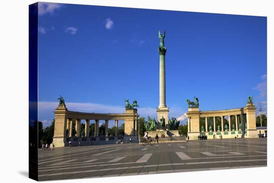 Millennium Monument, Heroes Square, Budapest, Hungary, Europe-Neil Farrin-Stretched Canvas