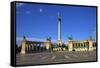 Millennium Monument, Heroes Square, Budapest, Hungary, Europe-Neil Farrin-Framed Stretched Canvas