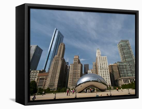 Millennium Park and Cloud Gate Sculpture, Aka the Bean, Chicago, Illinois, Usa-Alan Klehr-Framed Stretched Canvas