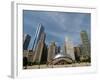 Millennium Park and Cloud Gate Sculpture, Aka the Bean, Chicago, Illinois, Usa-Alan Klehr-Framed Photographic Print