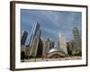 Millennium Park and Cloud Gate Sculpture, Aka the Bean, Chicago, Illinois, Usa-Alan Klehr-Framed Photographic Print