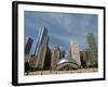 Millennium Park and Cloud Gate Sculpture, Aka the Bean, Chicago, Illinois, Usa-Alan Klehr-Framed Photographic Print