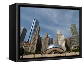 Millennium Park and Cloud Gate Sculpture, Aka the Bean, Chicago, Illinois, Usa-Alan Klehr-Framed Stretched Canvas