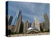 Millennium Park and Cloud Gate Sculpture, Aka the Bean, Chicago, Illinois, Usa-Alan Klehr-Stretched Canvas