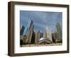 Millennium Park and Cloud Gate Sculpture, Aka the Bean, Chicago, Illinois, Usa-Alan Klehr-Framed Photographic Print