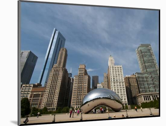 Millennium Park and Cloud Gate Sculpture, Aka the Bean, Chicago, Illinois, Usa-Alan Klehr-Mounted Photographic Print