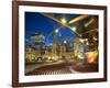 Millennium Park  Outdoor Theater At Night-Patrick Warneka-Framed Photographic Print