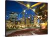 Millennium Park  Outdoor Theater At Night-Patrick Warneka-Stretched Canvas
