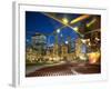 Millennium Park  Outdoor Theater At Night-Patrick Warneka-Framed Photographic Print