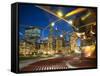 Millennium Park  Outdoor Theater At Night-Patrick Warneka-Framed Stretched Canvas