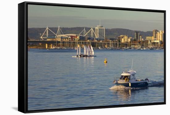 Millennium Stadium, Cardiff Bay, Cardiff, Wales, United Kingdom, Europe-Billy Stock-Framed Stretched Canvas