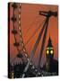 Millennium Wheel and Big Ben, London, England-Doug Pearson-Stretched Canvas