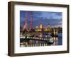 Millennium Wheel and Houses of Parliament, London, England-Peter Adams-Framed Photographic Print