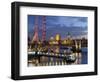 Millennium Wheel and Houses of Parliament, London, England-Peter Adams-Framed Photographic Print