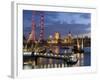 Millennium Wheel and Houses of Parliament, London, England-Peter Adams-Framed Photographic Print