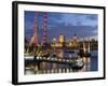 Millennium Wheel and Houses of Parliament, London, England-Peter Adams-Framed Photographic Print