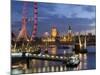 Millennium Wheel and Houses of Parliament, London, England-Peter Adams-Mounted Photographic Print