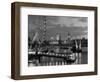 Millennium Wheel and Houses of Parliament, London, England-Peter Adams-Framed Photographic Print