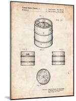 Miller Beer Keg Patent-Cole Borders-Mounted Art Print