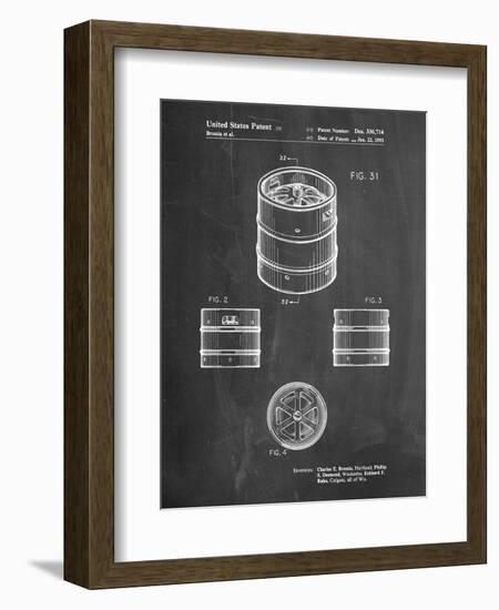 Miller Beer Keg Patent-Cole Borders-Framed Art Print