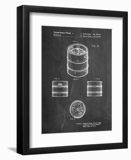 Miller Beer Keg Patent-Cole Borders-Framed Art Print