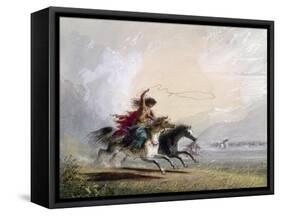 Miller: Shoshone Woman-Alfred Jacob Miller-Framed Stretched Canvas