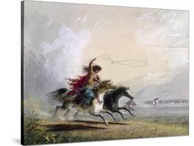 Miller: Shoshone Woman-Alfred Jacob Miller-Stretched Canvas