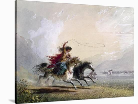 Miller: Shoshone Woman-Alfred Jacob Miller-Stretched Canvas