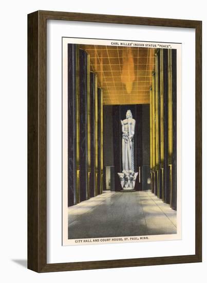 Milles' Indian Statue, St. Paul, Minnesota-null-Framed Art Print