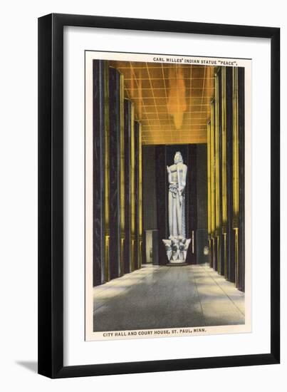 Milles' Indian Statue, St. Paul, Minnesota-null-Framed Art Print