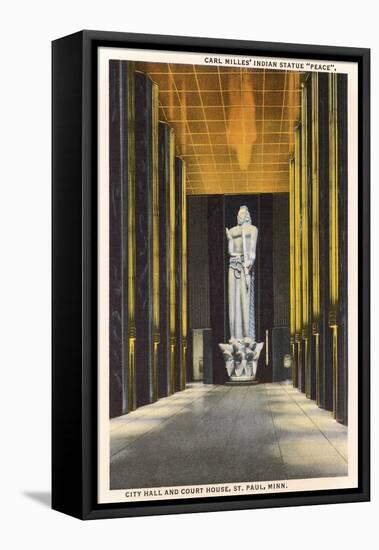 Milles' Indian Statue, St. Paul, Minnesota-null-Framed Stretched Canvas