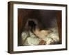 Millet: Reclining Nude-Jean-François Millet-Framed Giclee Print