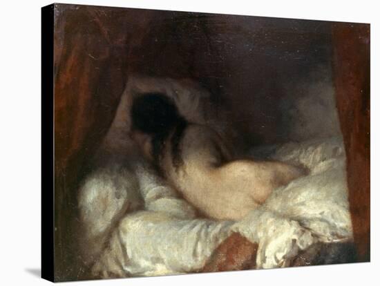 Millet: Reclining Nude-Jean-François Millet-Stretched Canvas