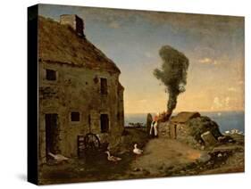 Millet's Birthplace at Gruchy-Jean-François Millet-Stretched Canvas
