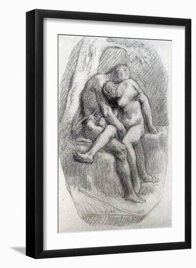 Millet: The Lovers-Jean-François Millet-Framed Giclee Print