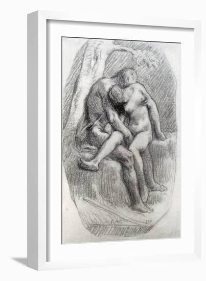 Millet: The Lovers-Jean-François Millet-Framed Giclee Print