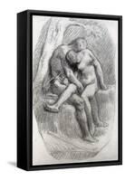 Millet: The Lovers-Jean-François Millet-Framed Stretched Canvas