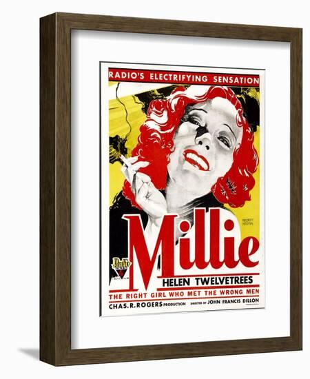 MILLIE, Helen Twelvetrees on window card, 1931.-null-Framed Art Print