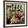 "Millinery Shop," March 10, 1945-John Falter-Framed Giclee Print