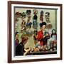 "Millinery Shop," March 10, 1945-John Falter-Framed Giclee Print